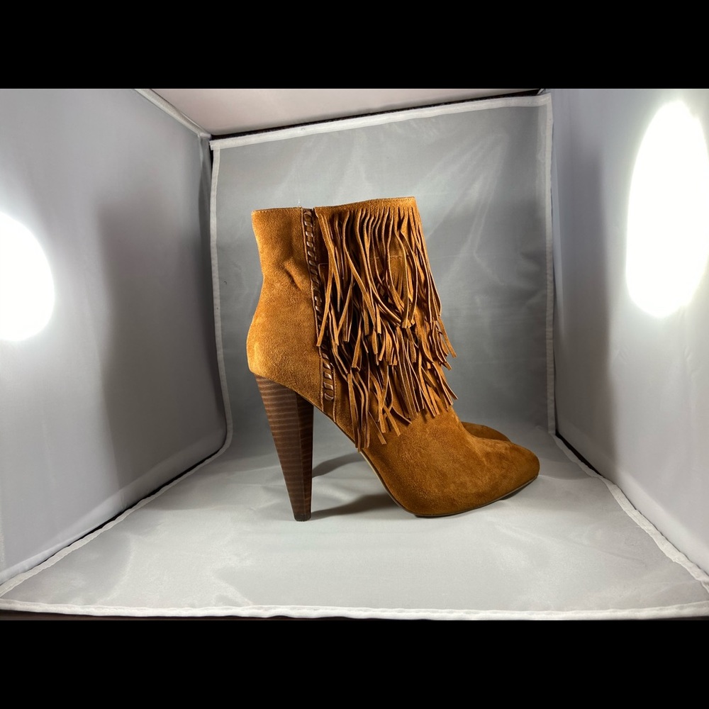 Steve Madden Fringe leather Booties- Size 9